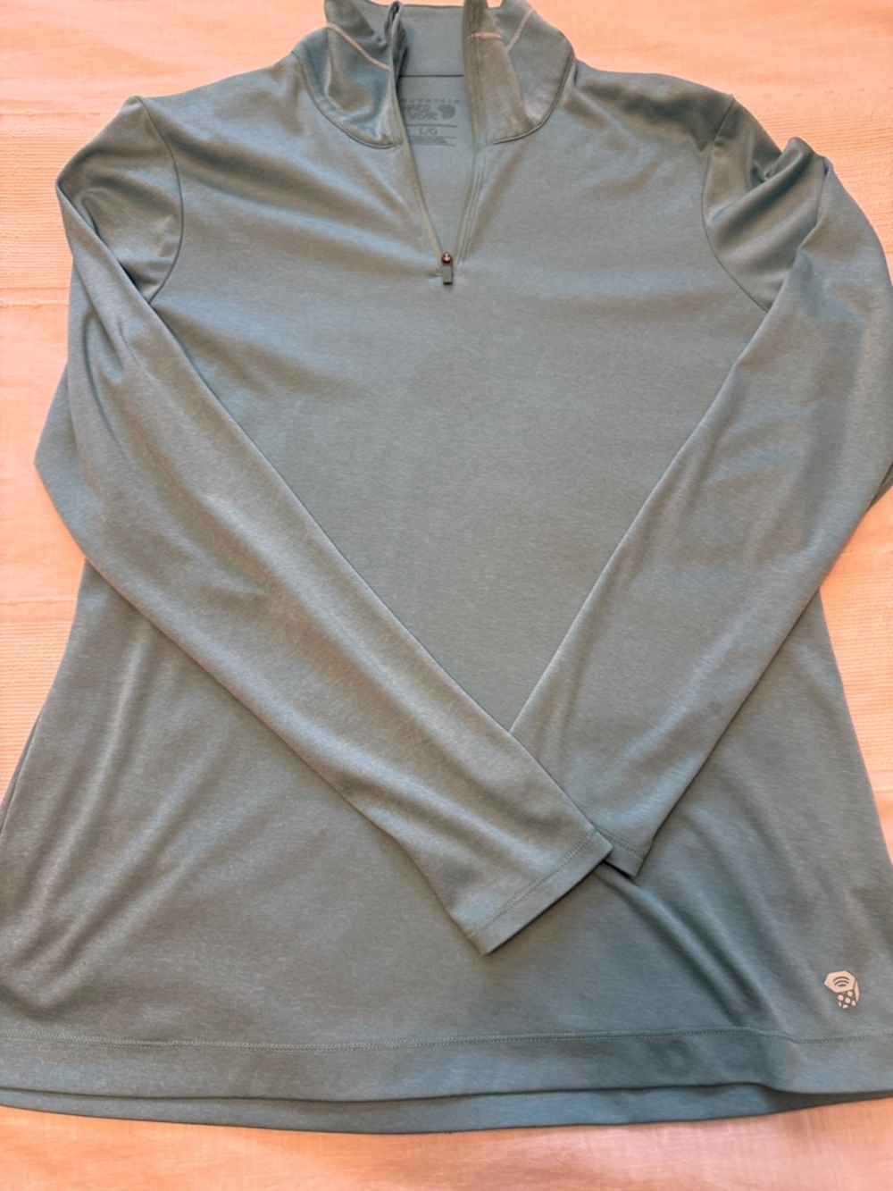 Mountain Hardwear quarter-Zip Performance Pullover in Dusty Teal